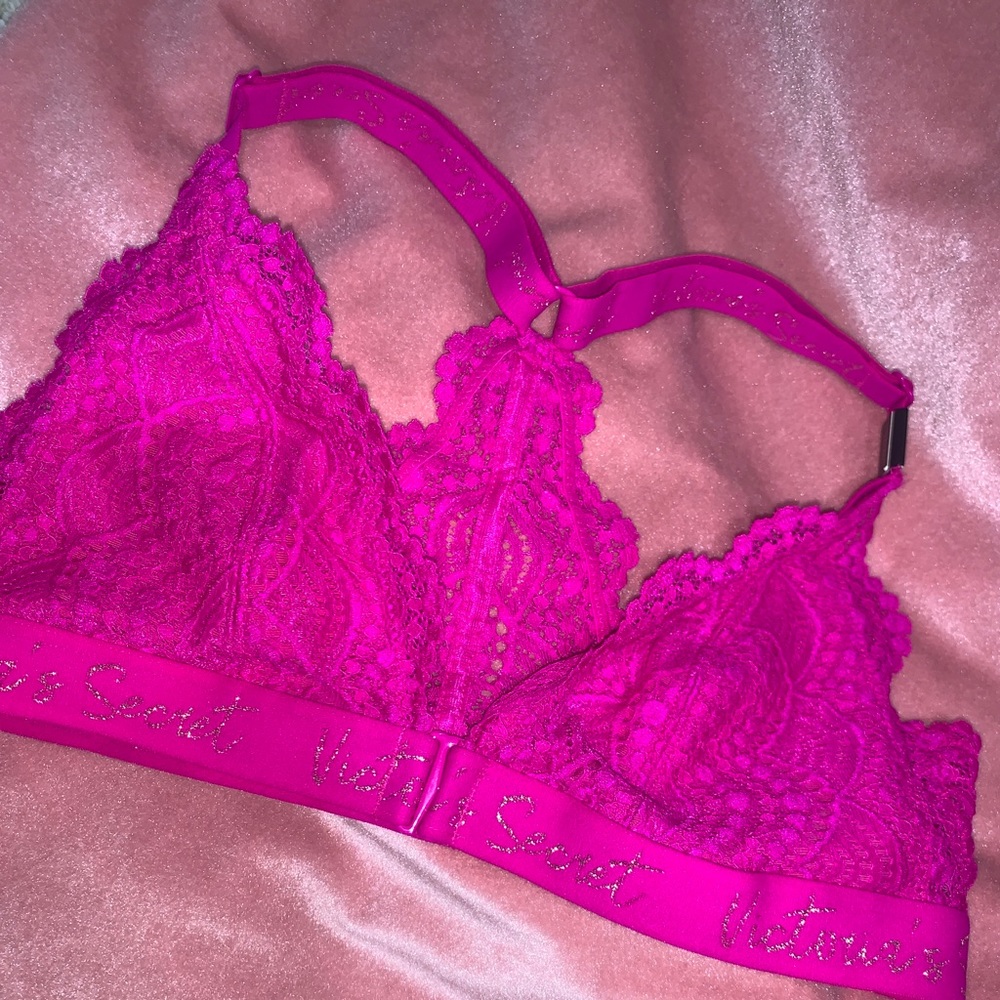 Pink Victoria Secret Shimmer Bra size small